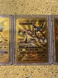 Pokemon Textured Gold Foil Fan Art Pokemon (Lot Of 3 Cards) ￼ Pokemon - Image 3