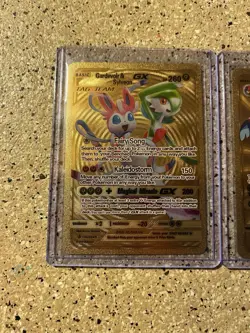 Pokemon Textured Gold Foil Fan Art Pokemon (Lot Of 3 Cards) ￼ Pokemon - Image 4