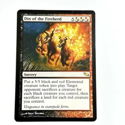 Din of the Fireherd 184 R Shadowmoor Magic the Gathering MTG LP - Image 1