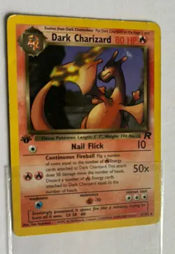 Pokemon TCG Team Rocket Dark Charizard 1st Edition Non-Holo Card 21/82 - Image 3