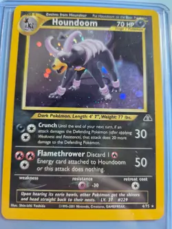 Pokemon TCG Card Neo Discovery Holo LP Rare Houndoom 4/75 - Image 3