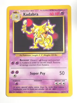 KADABRA - Base Set - 32/102 - Uncommon - Pokemon Card - Unlimited - 1999 - Image 1
