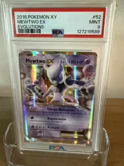 2016 POKEMON XY MEWTWO EX EVOLUTIONS PSA 9 - Image 1