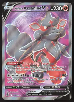 Hisuian Arcanine V Full Art 179/195 Pokemon Silver Tempest - Image 1