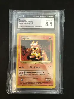 Pokemon Magmar Base Set Unlimited #36 CGC 8.5 - Image 1