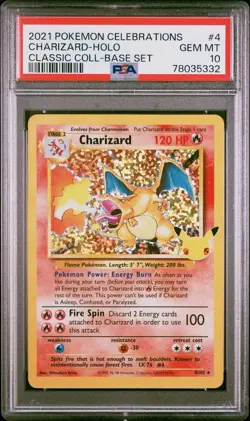 PSA 10 Charizard 4/102 2021 Pokemon Celebrations Classic Collection - Image 1