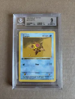 1999 Pokemon Base Set - STARYU - 1st Edition Shadowless - BGS 9 Mint+ - Image 1