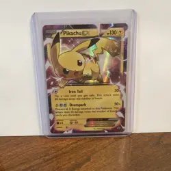 Pikachu EX XY84 Black Star Promo Holo Pokemon TCG LP/MP - Image 1