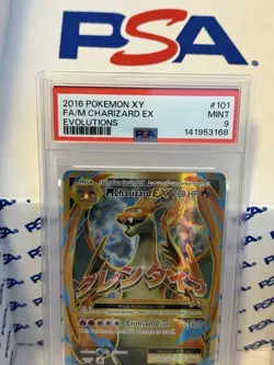 MINT PSA 9 2016 POKEMON XY EVOLUTIONS 101/108 FULL ART M CHARIZARD EX - Image 1