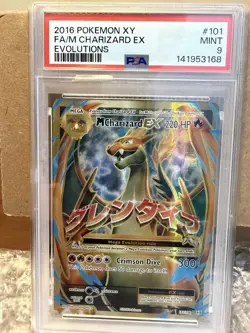 MINT PSA 9 2016 POKEMON XY EVOLUTIONS 101/108 FULL ART M CHARIZARD EX - Image 2