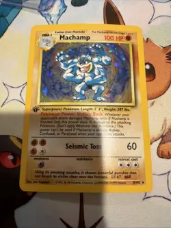 Pokemon Machamp 8/102 Holo Rare 1st Edition Base Set Deck Exclusive LP - Image 1