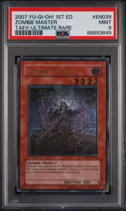 PSA 9 TAEV-EN039 Zombie Master Ultimate Rare 1st Edition 2007 Yugioh - Image 1