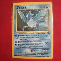 Pokemon TCG Articuno Fossil Holo Card 2/62 Unlimited Rare, LP Condition - Image 1