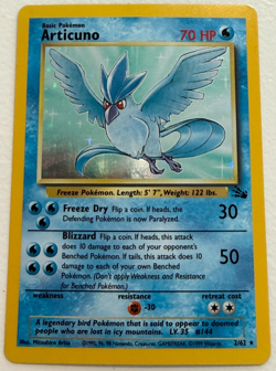 Pokemon TCG Articuno Fossil Holo Unlimited Rare Card 2/62 LP Condition - Image 1