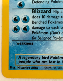 Pokemon TCG Articuno Fossil Holo Unlimited Rare Card 2/62 LP Condition - Image 5