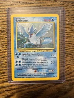 Pokemon TCG Articuno Fossil Holo Unlimited Rare Card 2/62 LP Condition - Image 1