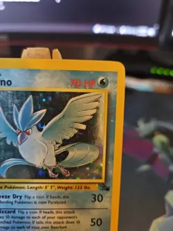 Pokemon TCG Articuno Holo Rare Card 2/62 Fossil Unlimited LP-MP Condition - Image 3