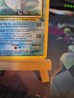 Pokemon TCG Articuno Holo Rare Card 2/62 Fossil Unlimited LP-MP Condition - Image 5