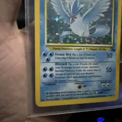 Pokemon TCG Articuno Fossil Holo Unlimited Rare Card 2/62 LP Condition - Image 2