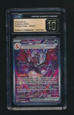 CHARIZARD EX 2024 POKEMON PALDEAN FATES SIR 234/091 GRADED CGC 10 PRISTINE - Image 1