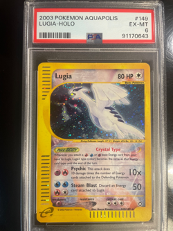 2003 POKEMON AQUAPOLIS LUGIA-HOLO #149 EX-MT PSA 6 - Image 1
