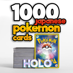 1000 Japanese Holo Pokemon Cards - Bulk Lot Pack - Image 1