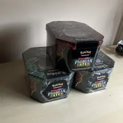 Pokemon TCG Paldean Fates Set of 3 Tins Brand New & Sealed ✅ 4 Pack Tin Art Set - Image 3