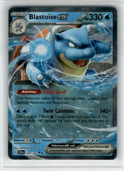 Blastoise EX 030/142 S&V Stellar Crown Holo Double Rare Pokemon Card - Image 1