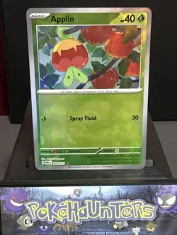 Pokemon Card Applin 009/131 Master Ball Prismatic Evolutions Near Mint - Image 1