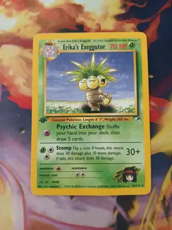 Pokemon TCG Gym Heroes Erika's Exeggutor Card 44/132 Uncommon 1st Edition - Image 1