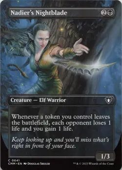 Nadier's Nightblade (Borderless) C Commander Masters 641 NM MTG - Image 1