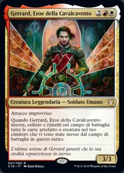 MTG GERRARD, WEATHERLIGHT HERO EXC - EROE DELLA CAVALCAVENTO - CMD2019 - MAGIC - Image 1