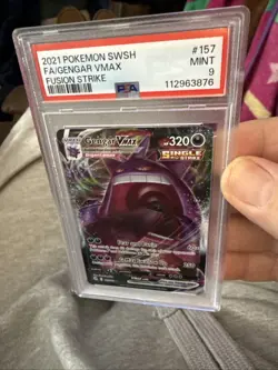 2021 Pokemon SWSH FA/Gengar VMAX Fusion Strike #157 PSA 9 Mint - Image 2