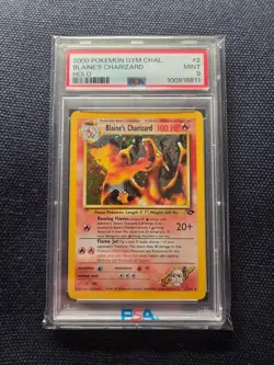 Blaine's Charizard 2/132, Pokemon Gym Challenge Holo (PSA 9) - Image 1