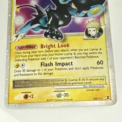 Pokemon Luxray GL LV. X Rising Rivals 109/111 Rare Holo 2009 TCG Card - Image 5