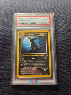 Umbreon 13/75, Pokemon Neo Discovery Holo (PSA 8) - Image 1