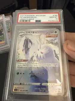 2021 POKEMON JAPANESE SWSH FULL ART VMAX CLIMAX ABOMASNOW #185 PSA 10 GEM MT. - Image 1