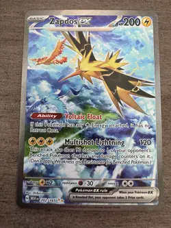 Pokemon TCG Zapdos EX 202/165 Special Illustration Rare Scarlet & Violet 151 - Image 1