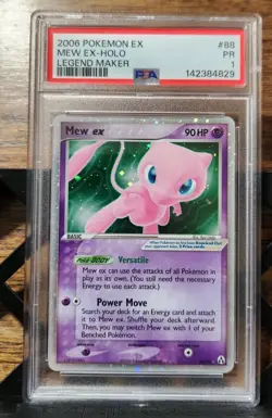 Mew EX 88/92 Legend Maker Holo Pokemon Psa 1 (Clean For A Psa 1) - Image 1