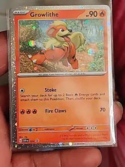 Pokemon TCG Growlithe Svp Black Star Promos SVP024 Holo Promo Cosmos Holo... - Image 1
