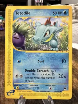 Pokemon TCG Totodile Expedition Base Set 134/165 Common Card - Image 1
