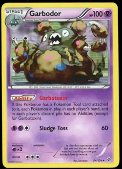 Pokemon TCG Garbodor Holo Rare B&W Dragons Exalted 54/124 NM - Image 1