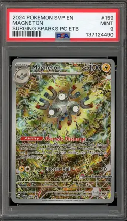 Pokemon Center Stamp Promo Magneton Surging Sparks ETB SVP EN 159 PSA 9 Mint - Image 1