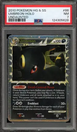 Pokemon Umbreon Prime Undaunted Holo Ultra Rare #86 PSA 7 - Image 1