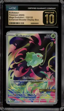 Pokemon Bulbasaur Mega Evolution Enhanced Bx. Topper #133 CGC 10 Pristine - Image 1