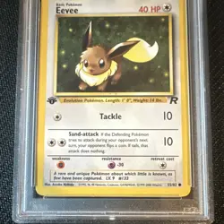 Pokemon TCG Eevee 55/82 Team Rocket Regular Common PSA 5 Basic 1st Edition - Image 4