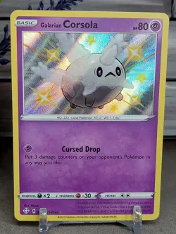 Pokemon TCG - Galarian Corsola SV049/SV122 Shiny Holo Rare - Shining Fates - Image 1