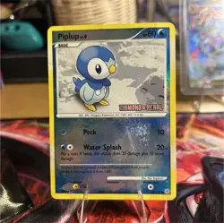 Pokemon Piplup 93/130 Diamond & Pearl Reverse Holo Common Basic 60HP English - Image 1