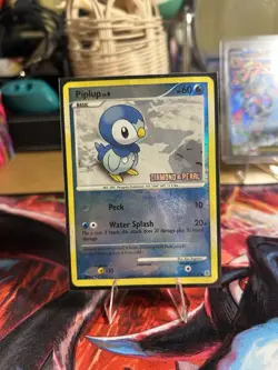 Pokemon Piplup 93/130 Diamond & Pearl Reverse Holo Common Basic 60HP English - Image 2