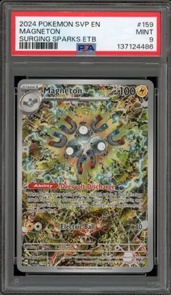 Pokemon Magneton Surging Sparks ETB Promo SVP EN 159 PSA 9 Mint - Image 1